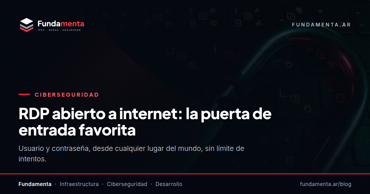 RDP abierto a internet: la puerta de entrada favorita