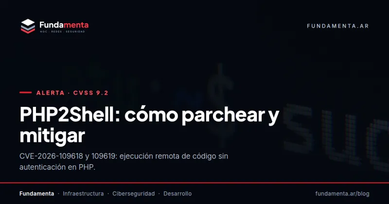 PHP2Shell: cómo parchear y mitigar CVE-2026-109618 y CVE-2026-109619