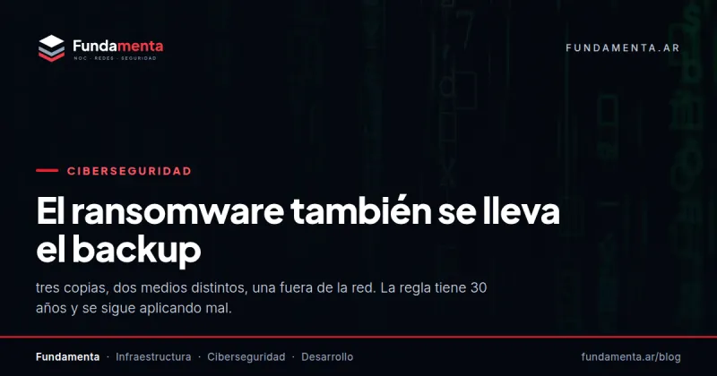 El ransomware también se lleva el backup