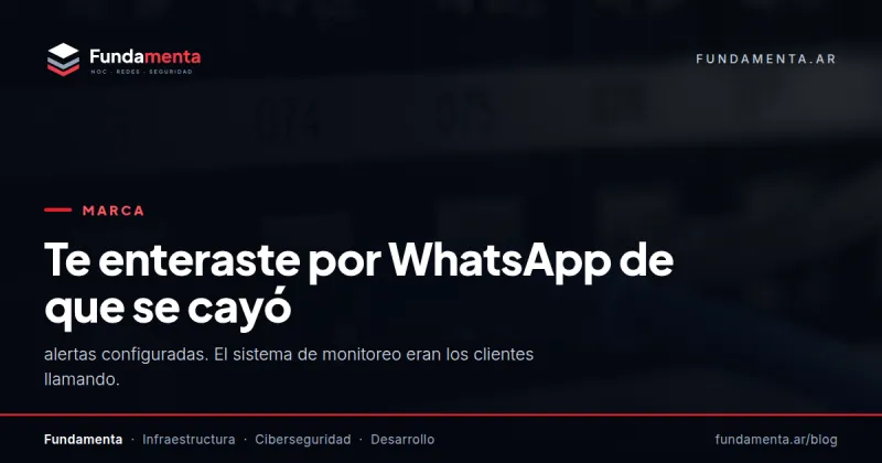 Te enteraste por WhatsApp de que se cayó