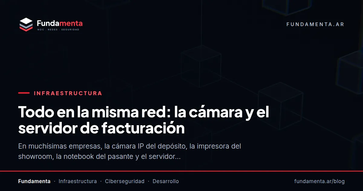 Todo en la misma red: la cámara y el servidor de facturación