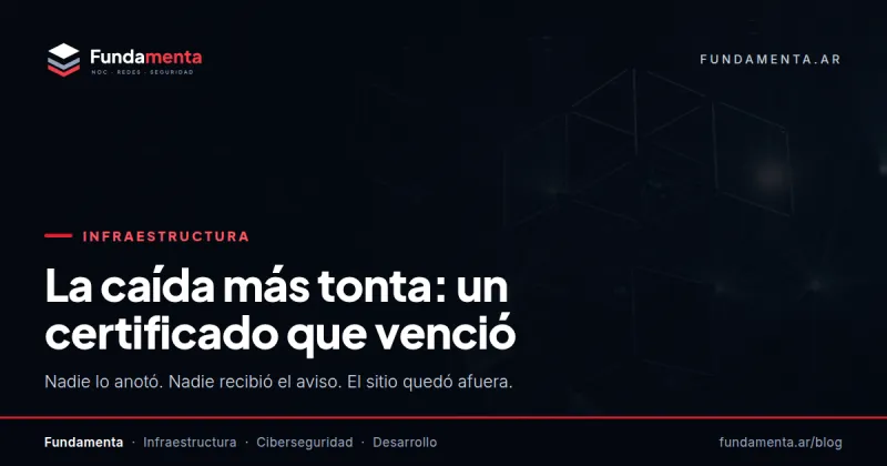 La caída más tonta: un certificado que venció