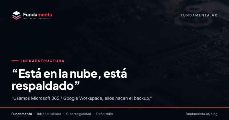 “Está en la nube, está respaldado”
