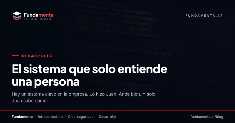 El sistema que solo entiende una persona