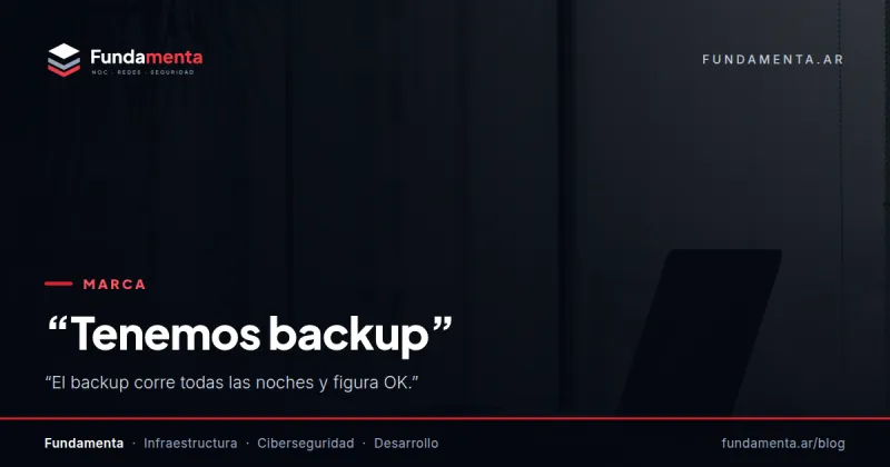 “Tenemos backup”