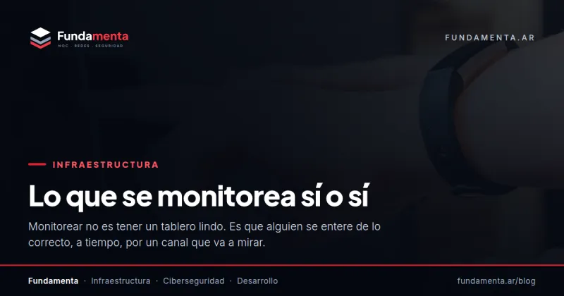 Lo que se monitorea sí o sí