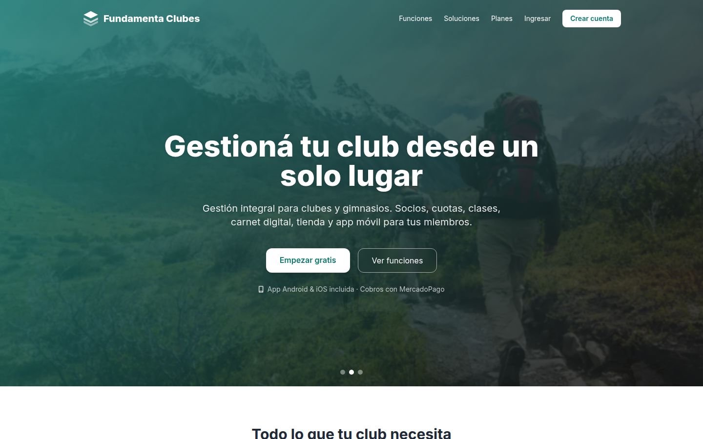 Fundamenta Clubes: captura de pantalla 1